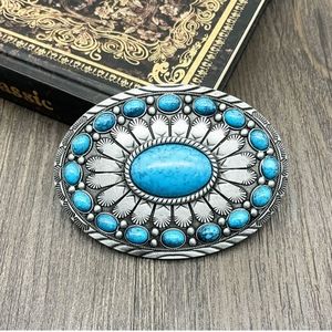 New beautiful turqouise.Western belt buckle